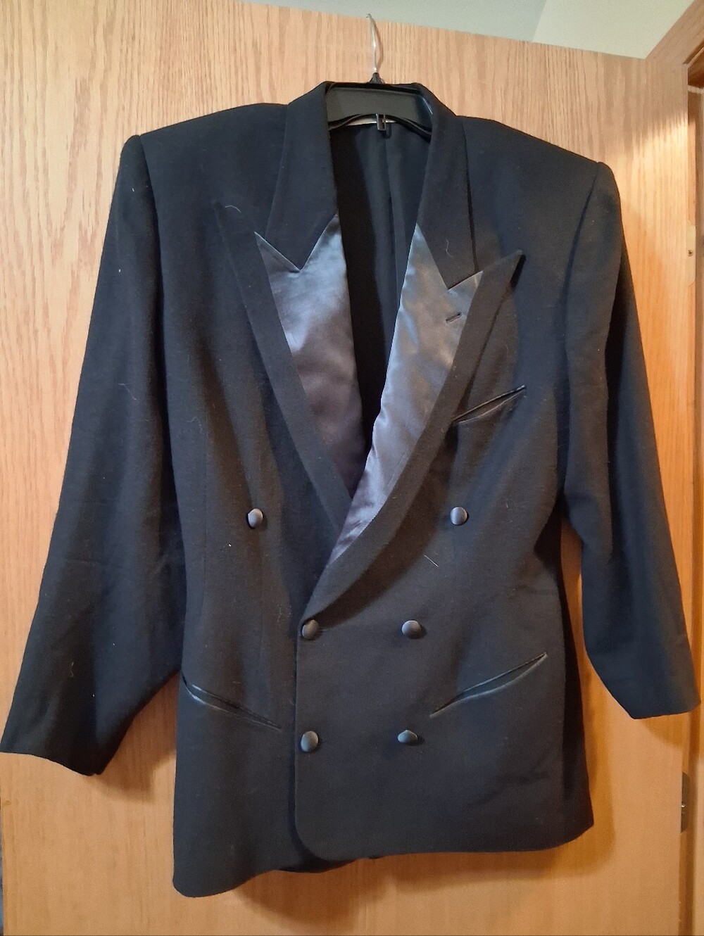 vintage Richard Tyler double-breasted tuxedo jacket, classic double-breasted